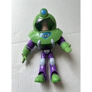 RARE AQUA Buzz Lightyear Talking Toy Story and Beyond Thinkway Figure